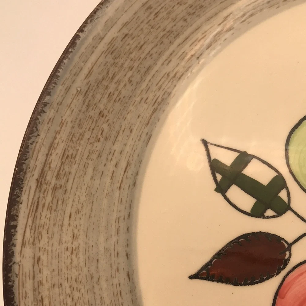 Set of 4 Blue Ridge‎ Hand Painted Southern Potteries Fruit Pattern 9-1/2” Plates